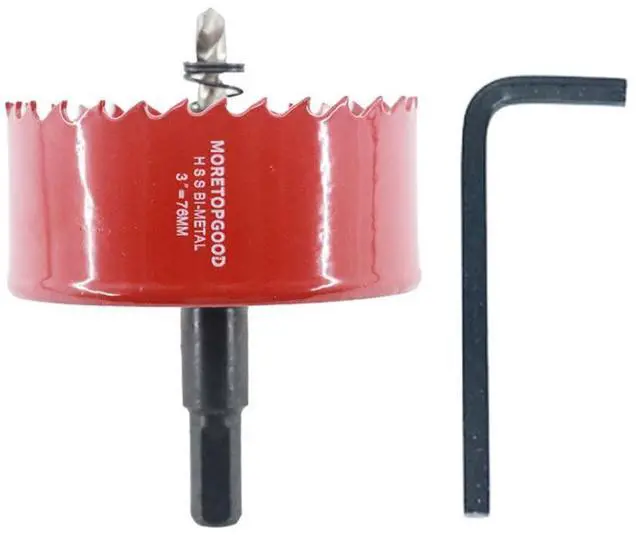 Main image of 3 Inch/76mm Hole Saw with Arbor,HSS Bi-Metal Hole Cutter for Wood Cornhole Boards Plastic Ceiling Drywall Fiberboard and Metal Sheet