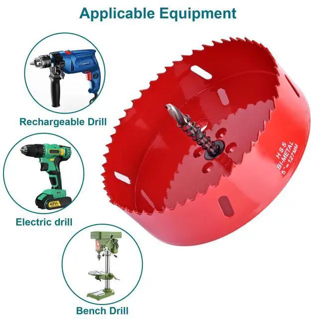 Alt view image 5 of 7 - 1 Inch / 25mm Hole Saw for Wood, Plastic Board, Ceiling,Drywall, and Metal Sheet - HSS Bi-Metal Hole Cutter with Pilot Drill Bit
