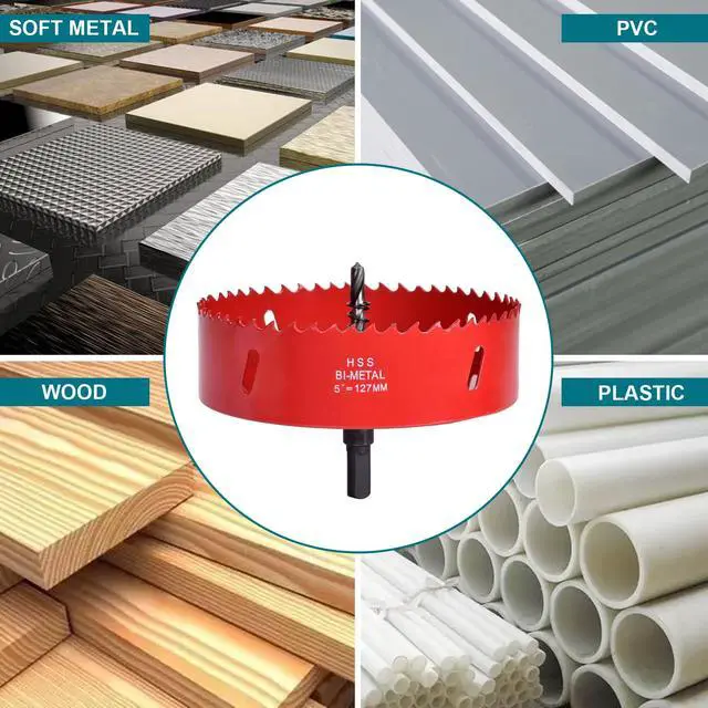 Alt view image 6 of 7 - 1 Inch / 25mm Hole Saw for Wood, Plastic Board, Ceiling,Drywall, and Metal Sheet - HSS Bi-Metal Hole Cutter with Pilot Drill Bit