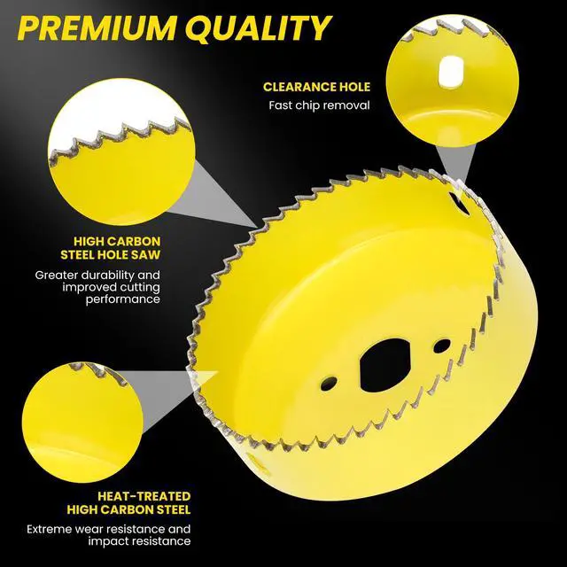 Alt view image 3 of 7 - 6PCS Premium Hole Saw Kit 1-1/4"to 2-1/8" (32-54mm)