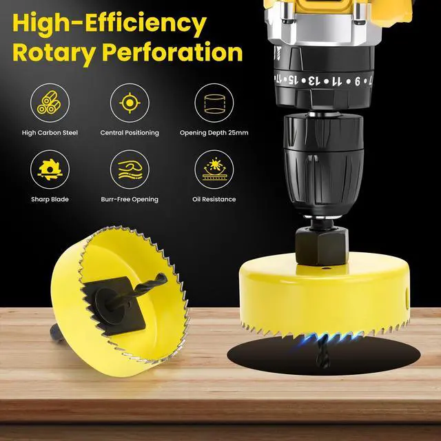 Alt view image 4 of 7 - 6PCS Premium Hole Saw Kit 1-1/4"to 2-1/8" (32-54mm)
