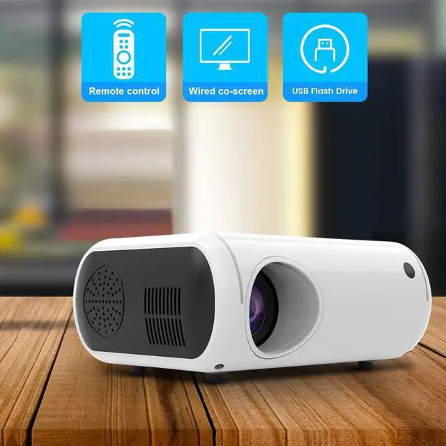 Alt view image 6 of 7 - Mini Projector Portable Projector Support Full HD 720P Movie Projector