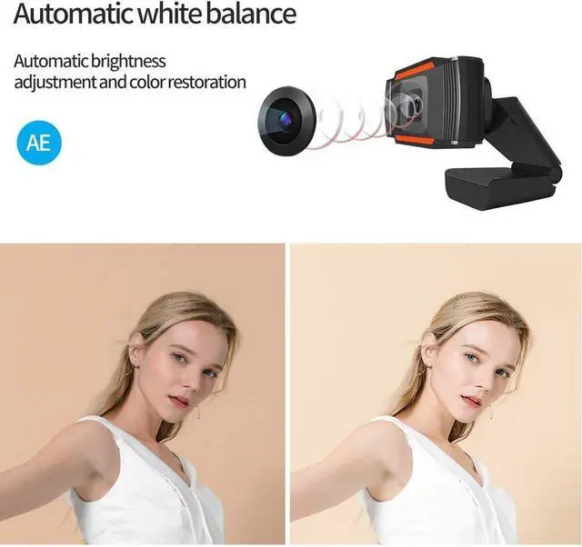 Alt view image 6 of 6 - Webdaraz 1080P HD Autofocus with Stereo Microphone, USB Plug & Play Web Camera for PC/Laptop, Online Classes, Video Calls, Skype, Zoom W01