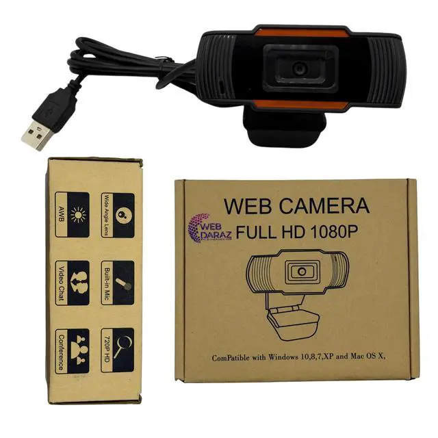 Alt view image 5 of 6 - Webdaraz 1080P HD Autofocus with Stereo Microphone, USB Plug & Play Web Camera for PC/Laptop, Online Classes, Video Calls, Skype, Zoom W01