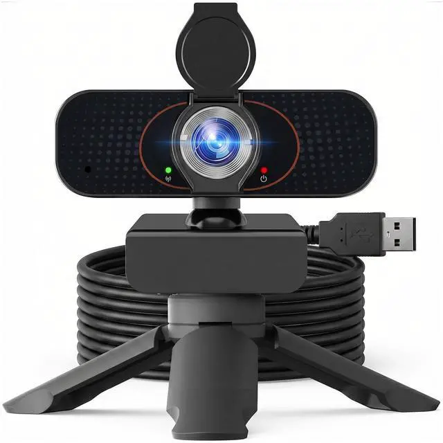 Main image of 1080P USB Webcam for PC with Microphone Privacy Cover & Tripod