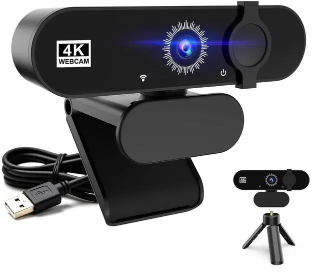 Main image of 1080P USB HD Webcamwith Microphoneand Rotatable Tripod& Privacy Cover for PCwith Auto White Balance for Video Calls, Live Streaming Gaming & Online Meetings