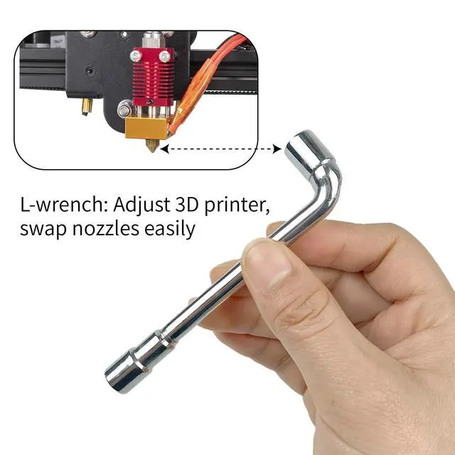 Alt view image 4 of 7 - 3D Printer Nozzle Cleaning Kit, 28Pcs 3D Printing Tool Kit Includes 10 Needle Cleaner Tools with Storage Box, 10 0.4mm Nozzles, 1 Tweezer, 3 Brushes, 1 L-Shaped Wrench, 2 Removal Scrapers