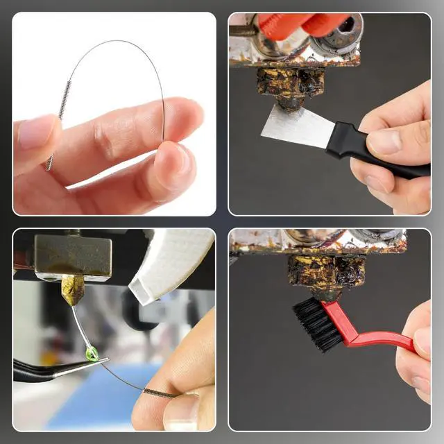 Alt view image 7 of 7 - 3D Printer Nozzle Cleaning Kit, 28Pcs 3D Printing Tool Kit Includes 10 Needle Cleaner Tools with Storage Box, 10 0.4mm Nozzles, 1 Tweezer, 3 Brushes, 1 L-Shaped Wrench, 2 Removal Scrapers