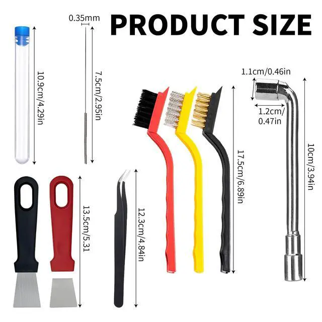 Alt view image 2 of 7 - 3D Printer Nozzle Cleaning Kit, 28Pcs 3D Printing Tool Kit Includes 10 Needle Cleaner Tools with Storage Box, 10 0.4mm Nozzles, 1 Tweezer, 3 Brushes, 1 L-Shaped Wrench, 2 Removal Scrapers
