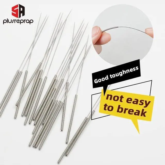 Alt view image 2 of 7 - 3D Printer Nozzle Cleaning Kit: 20-Pack 0.4mm Stainless Steel Nozzle Cleaner, 3D Printer Cleaning Needles for Creality Ender 3/K1/MK8/V6, No Clogger, Sturdy and Durable, Ease of Use,