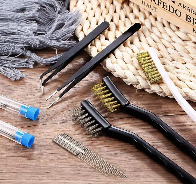 Alt view image 7 of 7 - 48-Piece 3D Printer Nozzle Cleaning Kit - 8-Size Stainless Steel Needles (0.15-0.8mm), Tweezers & Copper Brushes for Ender 3, Creality, Anycubic | Unclog Tool Kit with Storage Box