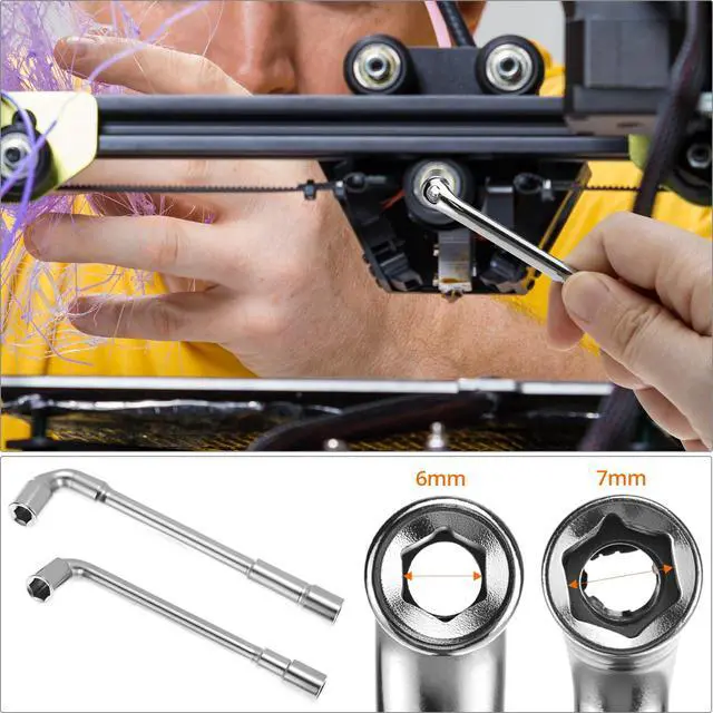 Alt view image 4 of 7 - 26Pcs 3D Printer Nozzle Maintenance Kit - Wrenches, Pins & Brushes