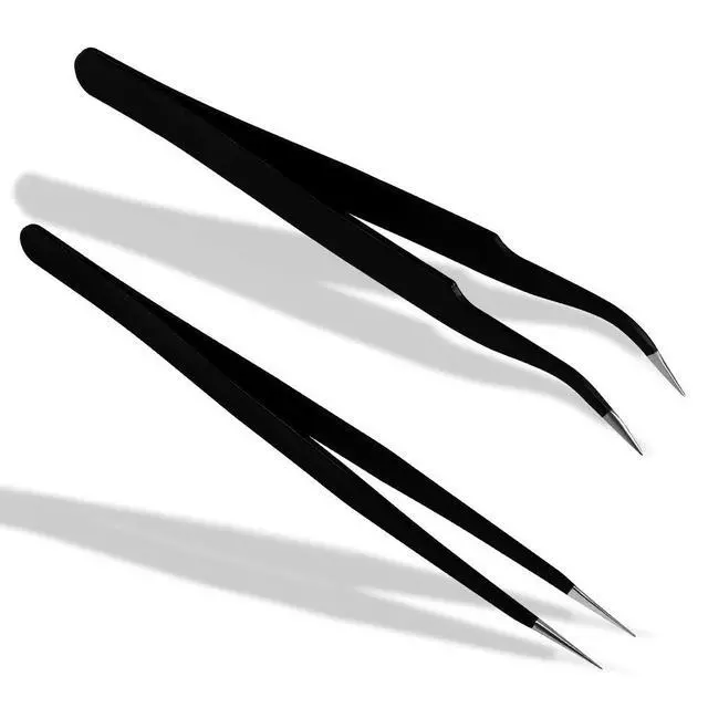 Alt view image 5 of 7 - 14 Pcs 3D Printer Nozzle Cleaning Kit - 10 Pcs 0.4mm Needles Cleaner, 2 Pcs Tweezers Cleaner, and 1 Brass Brush, 3D Printer Cleaning Tool Kit