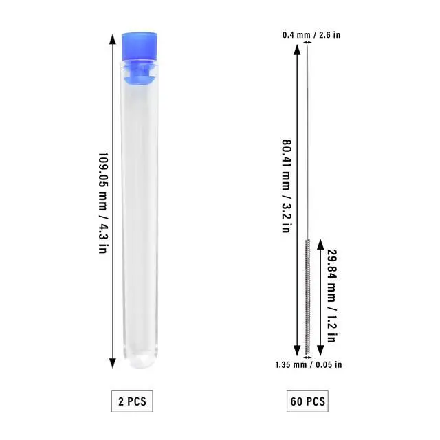 Alt view image 2 of 6 - 3D Printer Nozzle Cleaning Kit 60 Pcs 0.4 mm Nozzle Cleaner 3D Printer, Stainless Steel 3D Printer Nozzle Cleaning Needles Clog Cleaner 3D Printer Accessories