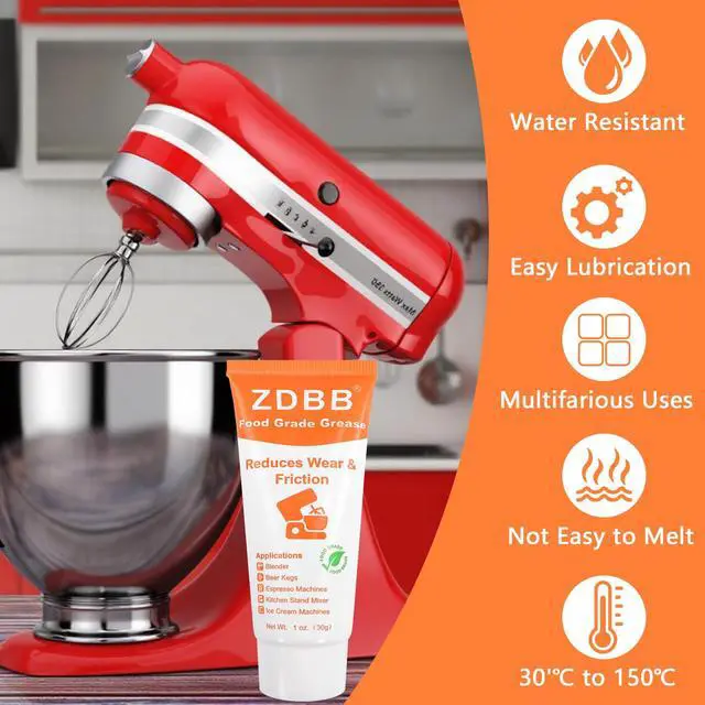 Alt view image 2 of 7 - Food Grade Grease for Kitchenaid Stand Mixer Odorless Food Grade Equipment Lubricant with PTFE Espresso Machine Grease Sanitary Lubricant for Beer Kegs, Meat Slicer, Grinders, 1 oz 1-Pack
