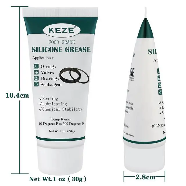 Alt view image 3 of 7 - Silicone Grease Waterproof Food Grade Silicone Sealant Lubricant for Plumbers Valve Faucet O Rings 1 oz 3-Pack