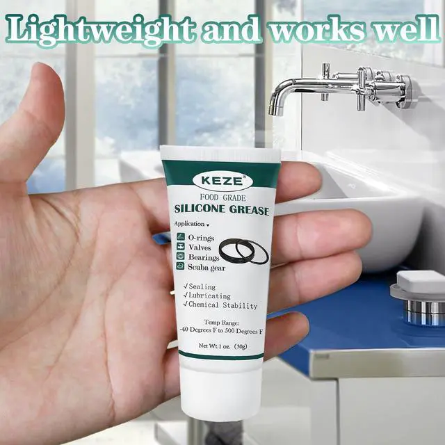 Alt view image 6 of 7 - Silicone Grease Waterproof Food Grade Silicone Sealant Lubricant for Plumbers Valve Faucet O Rings 1 oz 3-Pack