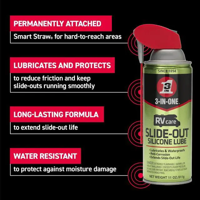 Alt view image 2 of 7 - RVcare Slide-Out Silicone Lube with Smart Straw Sprays 2 Ways, 11 OZ