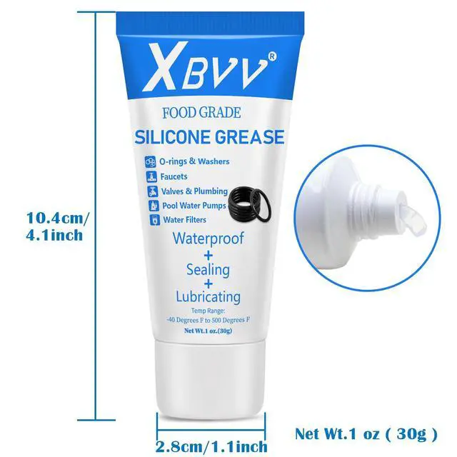 Alt view image 2 of 7 - Food Grade Silicone Lubricating Plumber Grease for Waterproof Faucet Pool Filter O Ring 3-Pack 1 oz Tube with Brush