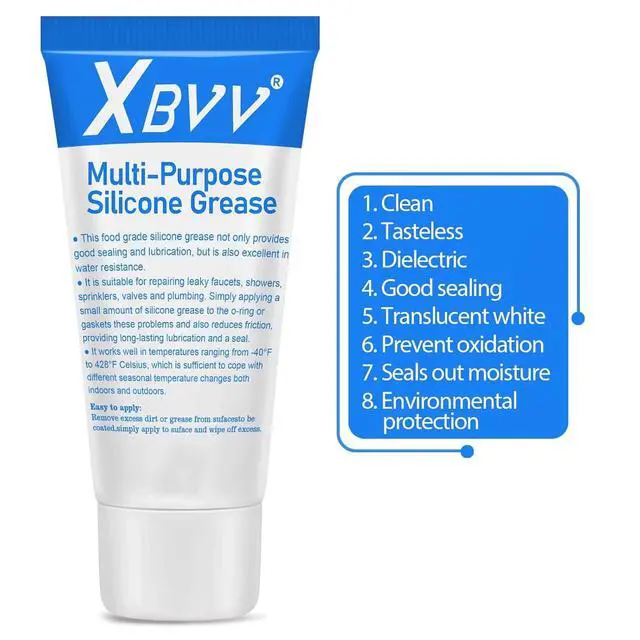 Alt view image 3 of 7 - Food Grade Silicone Lubricating Plumber Grease for Waterproof Faucet Pool Filter O Ring 3-Pack 1 oz Tube with Brush