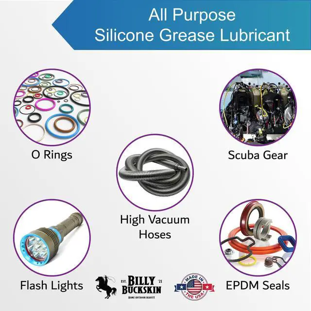 Alt view image 4 of 6 - 1oz Silicone-Whiz Food Grade Silicone Grease for O Rings - Lubricate Gasket, Mixer, Belts, Food Processing Equipment - Waterproof Plumbers Grease for Commercial & Domestic Use