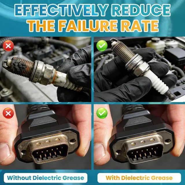 Alt view image 5 of 7 - Dielectric Grease for Electrical Connections, Insulating & Waterproof Silicone Grease for Switches, Plugs, Battery Terminals, Automotive & Marine Use, Prevents Corrosion(20g)