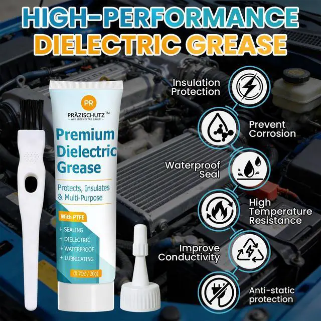 Alt view image 2 of 7 - Dielectric Grease for Electrical Connections, Insulating & Waterproof Silicone Grease for Switches, Plugs, Battery Terminals, Automotive & Marine Use, Prevents Corrosion(20g)