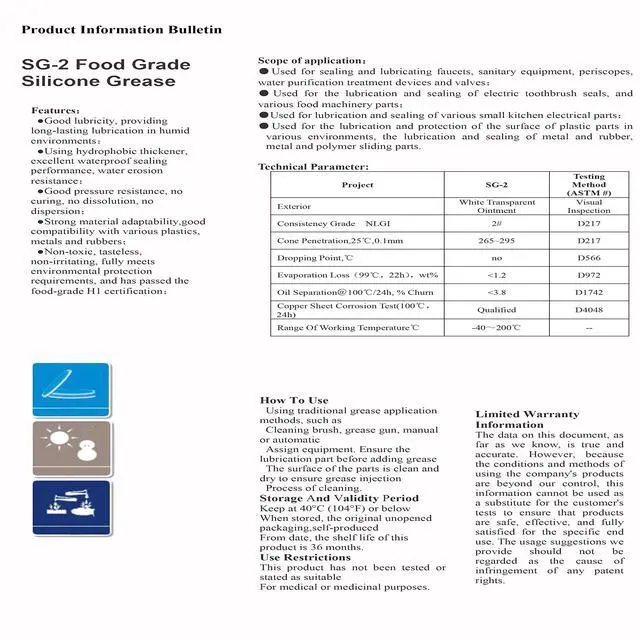 Alt view image 4 of 7 - Silicone Grease, Food Grade Sanitary Lubricant, Machine Lube, Prevent Valves and O-Rings from Sticking, 10 Gram Tube Silicone Grease Combination (2 Tubes)