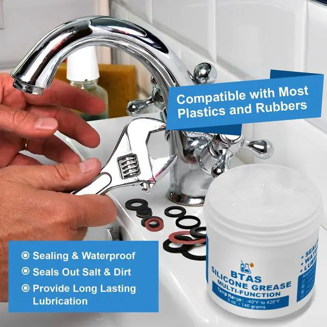 Alt view image 3 of 7 - Plumber Faucet Pool Silicone Grease,O Ring Filter Rubber Gasket Lubricant Food Grade 5 oz