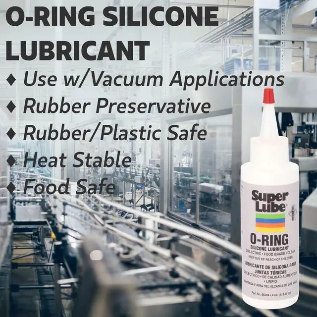 Alt view image 2 of 6 - O-Ring Silicone Lubricant - Waterproof Silicone & Rubber Seal Grease - Heat Stable Lubricant & Oxidation Protection - Food Grade H1 Grease - Clear - Bottle - 4 oz (56204)