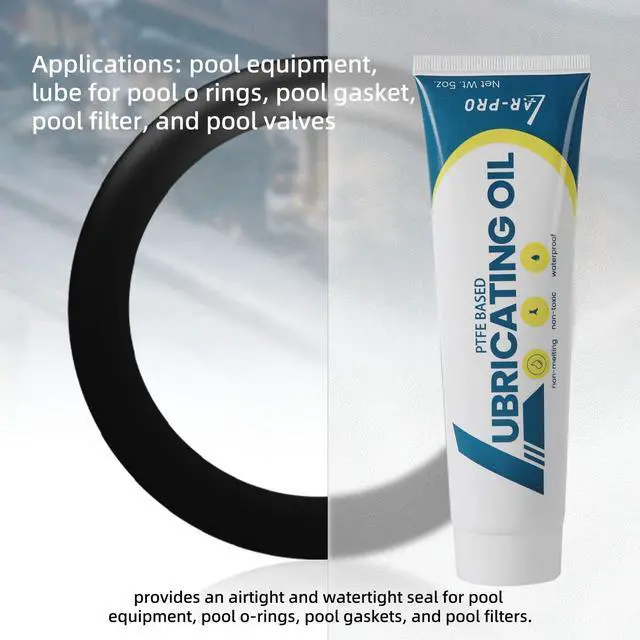 Alt view image 6 of 6 - (2-Pack) 5oz General-Purpose Swimming Pool O-Ring Lubricant, Long-Lasting Lube for Pool O-Rings and Gaskets - Industry Standard Teflon-Based Lubricant and Sealant
