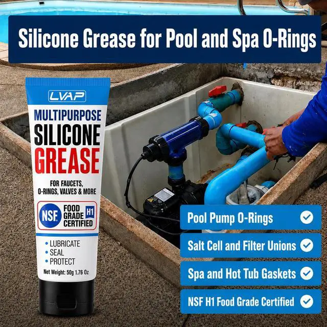 Alt view image 3 of 7 - Food Grade Silicone Grease for O-Rings, Faucets & Plumbing - NSF H1 Waterproof Silicone Lubricant for Pool & Spa, KitchenAid Stand Mixer, RV Seals & Valves - Silicone Paste 50g