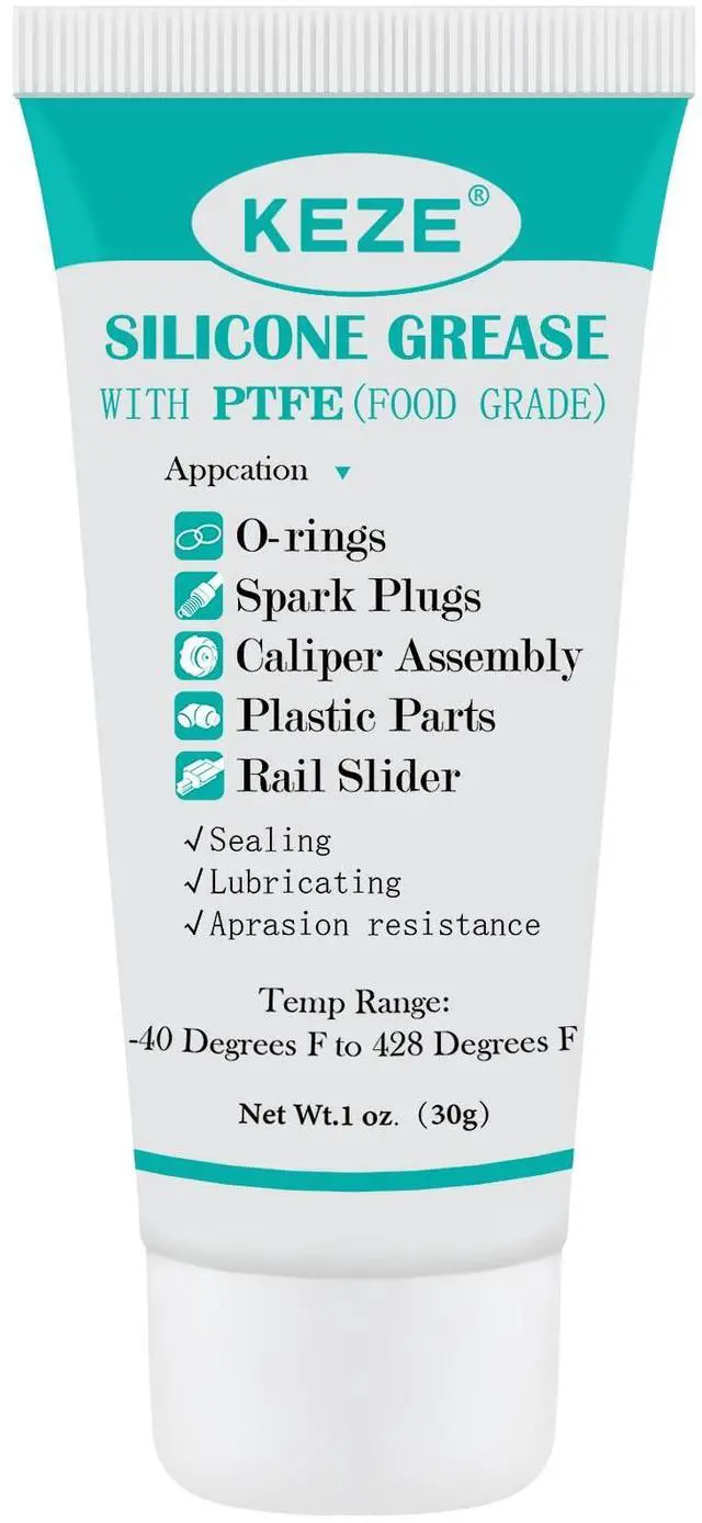 Main image of 92003 Silicone Grease with PTFE,Teflon-Based Lubricant Silicon Grease Tube for Machine Automotive Rubber Seals 3D Printer Plastic Gear Parts Sliding Door Window Track,Plumbing Faucet O Ring 1 oz