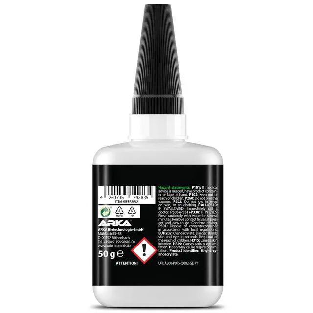 Alt view image 2 of 6 - Plastic Super Glue Liquid 1.76 oz XXL for Cracks in PVC, ABS, Acrylic & Rigid Plastics Fast-Drying CA Bond for Models, Miniatures & Components Thin Cyanoacrylate