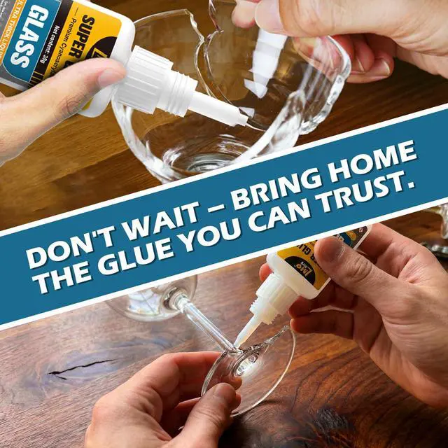 Alt view image 7 of 7 - Glass Super Glue Liquid, Clear Instant Cyanoacrylate Adhesives for Glass Repair, All Purpose CA Glue for Shoe Ceramic Plastic Leather Model Metal Wood Pottery Aquarium Porcelain Stone, Thick