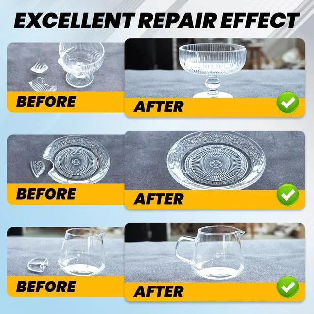 Alt view image 2 of 6 - Glass Super Glue Clear 30 Gram, Thin Superglue Repair Crafts Acrylic Plexiglass Glasses Bowls Heavy Duty, All Purpose Instant Waterproof Cyanoacrylate Adhesive Bonding Between Glass and Others