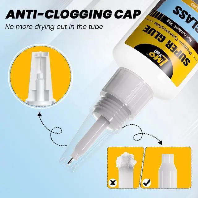 Alt view image 3 of 6 - Glass Super Glue Clear 30 Gram, Thin Superglue Repair Crafts Acrylic Plexiglass Glasses Bowls Heavy Duty, All Purpose Instant Waterproof Cyanoacrylate Adhesive Bonding Between Glass and Others