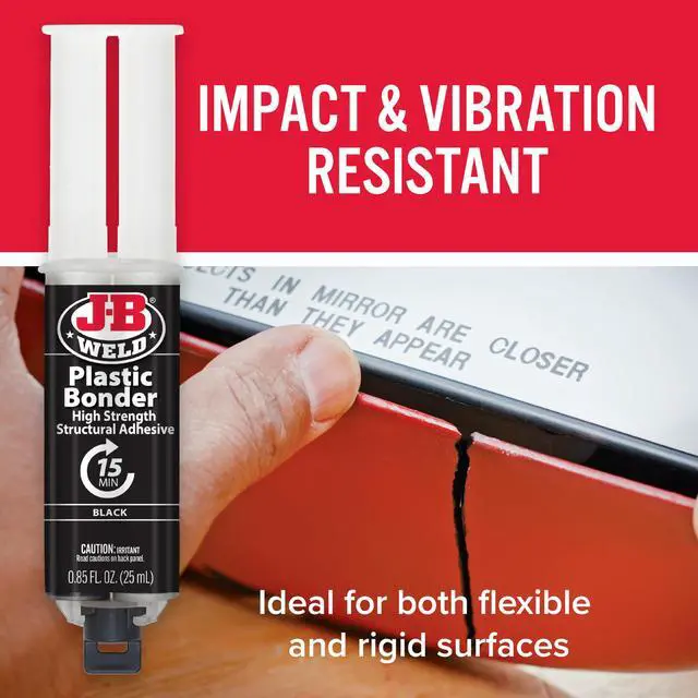 Alt view image 2 of 7 - 50139 Plastic Bonder Body Panel Adhesive and Gap Filler Syringe - Black - 25 ml