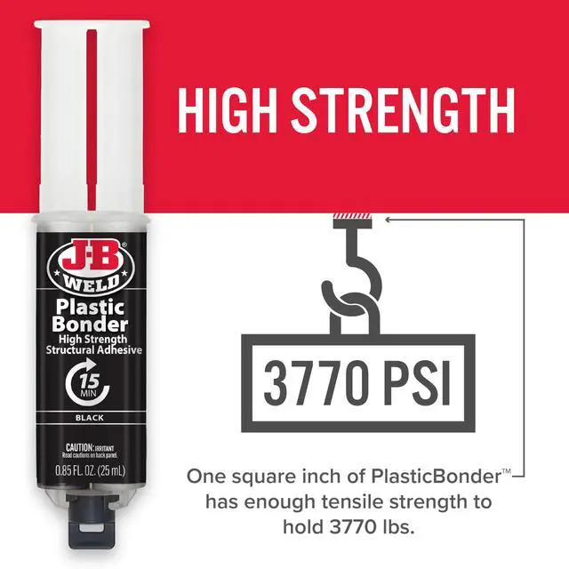 Alt view image 4 of 7 - 50139 Plastic Bonder Body Panel Adhesive and Gap Filler Syringe - Black - 25 ml