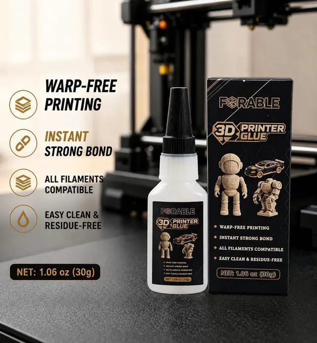 Alt view image 2 of 6 - 3D Printer Super Glue for PLA, ABS, PETG, TPU & Nylon, Clear CA Glue