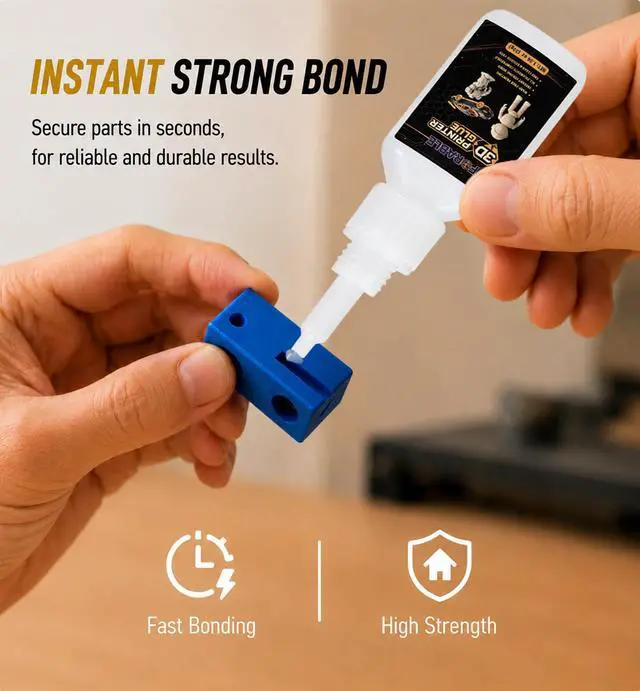 Alt view image 4 of 6 - 3D Printer Super Glue for PLA, ABS, PETG, TPU & Nylon, Clear CA Glue