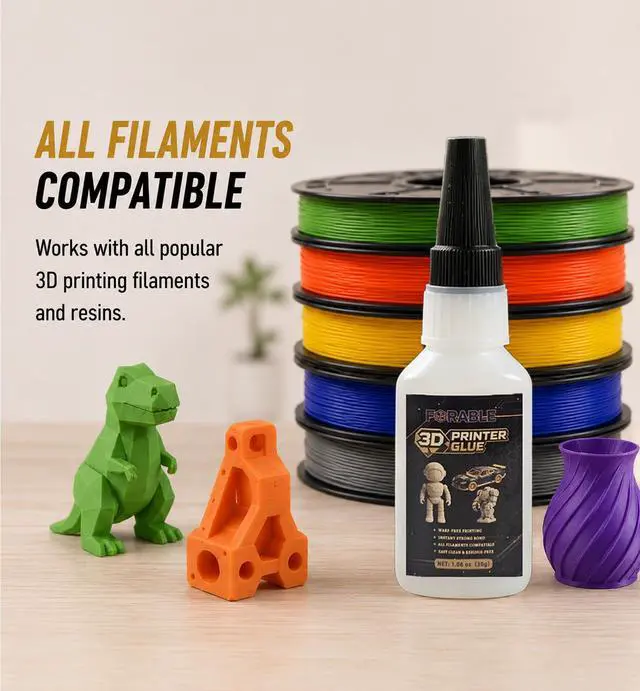 Alt view image 5 of 6 - 3D Printer Super Glue for PLA, ABS, PETG, TPU & Nylon, Clear CA Glue