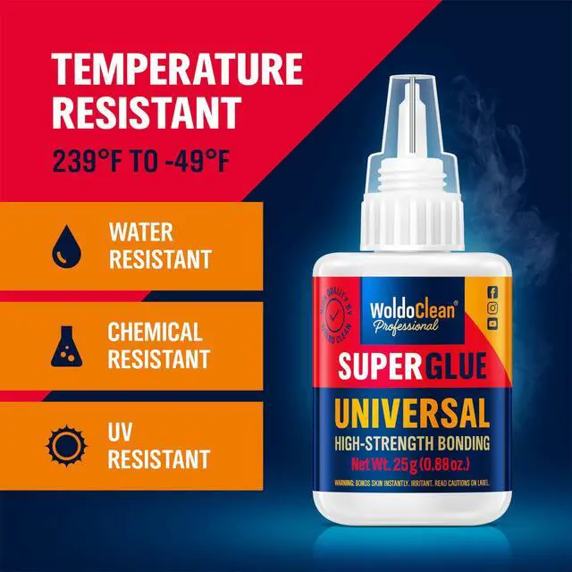 Alt view image 6 of 7 - Super Glue All-Purpose Liquid 25g - Fast Drying Clear CA Adhesive for Metal, Plastic, Wood, Ceramic, Glass & DIY Repairs