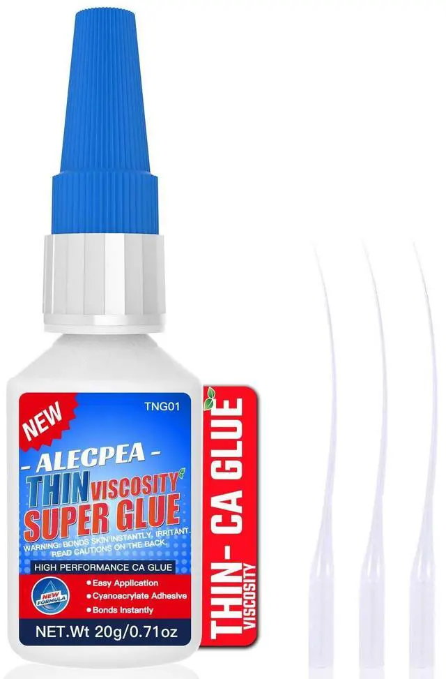 Main image of 20g Thin CA Glue (2-3 CPS), 2-5 Second Cure Time - Ideal for Hobbies and Precision Work: Woodworking, Model Making (Cars, Airplanes), Pen Turning, Inlays, and Surface Stabilization