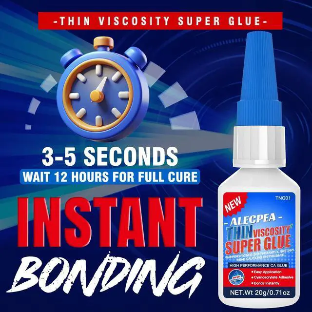 Alt view image 2 of 7 - 20g Thin CA Glue (2-3 CPS), 2-5 Second Cure Time - Ideal for Hobbies and Precision Work: Woodworking, Model Making (Cars, Airplanes), Pen Turning, Inlays, and Surface Stabilization