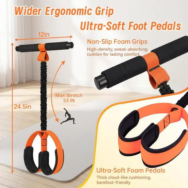 Alt view image 3 of 7 - Pedal Resistance Band with Handle for Women