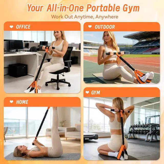 Alt view image 7 of 7 - Pedal Resistance Band with Handle for Women