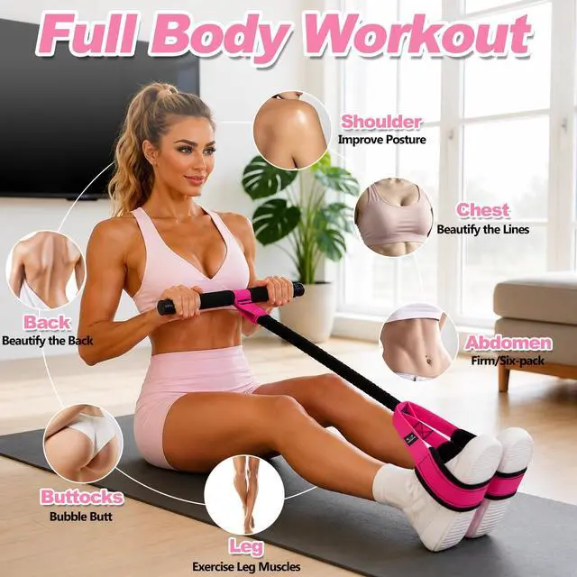 Alt view image 2 of 7 - Upgraded Pedal Resistance Band with Handles, 55LBS Multifunctional Soft Foot Pedal Exercise Bands with Handles for Core, Abs, Legs, Waist, Arms. Sit Up Workout Bands for Women Home Gym.