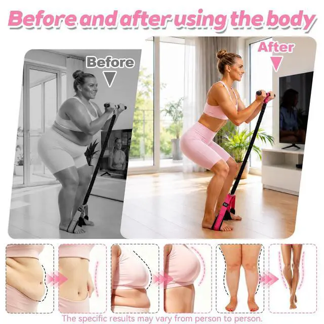 Alt view image 6 of 7 - Upgraded Pedal Resistance Band with Handles, 55LBS Multifunctional Soft Foot Pedal Exercise Bands with Handles for Core, Abs, Legs, Waist, Arms. Sit Up Workout Bands for Women Home Gym.