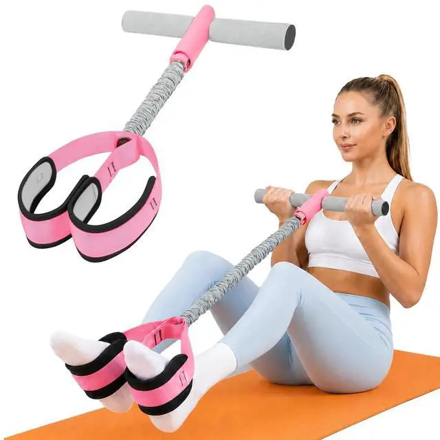 Main image of Upgraded Pedal Resistance Bands with Handle, 55 LBS Exercise Bands Thickened Latex Tubes Ideal for Women and Men, Sit Up Exercise Equipment for Abdomen, Waist, Arm, Core/ABS, Leg, Physical Therapy